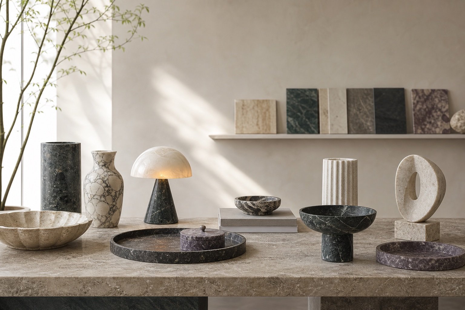 Representative illustration of a coordinated natural stone collection