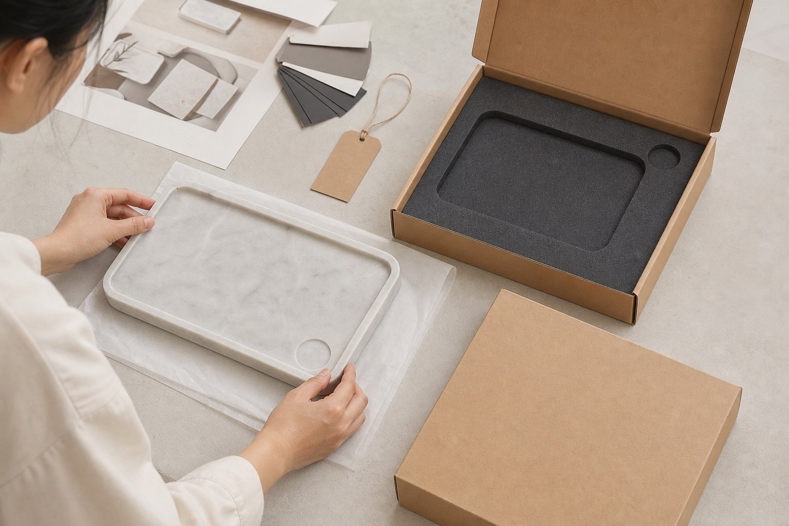 Representative illustration of custom branding and packaging development