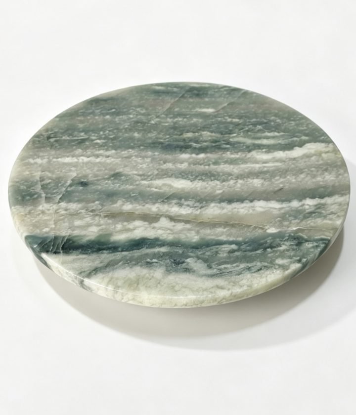 Green Round Stone Display Platter natural stone wholesale product