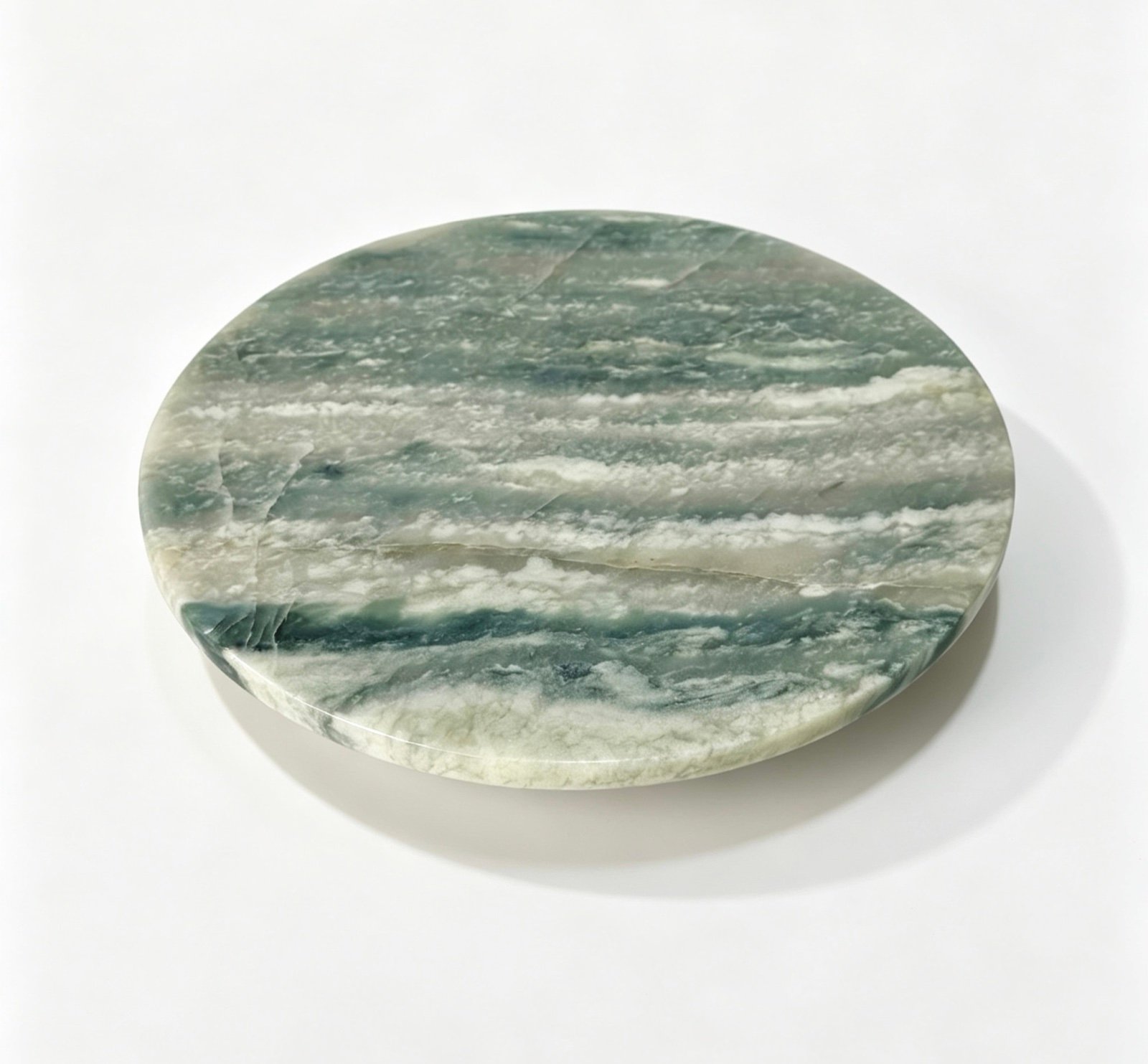 Green Round Stone Display Platter natural stone wholesale product