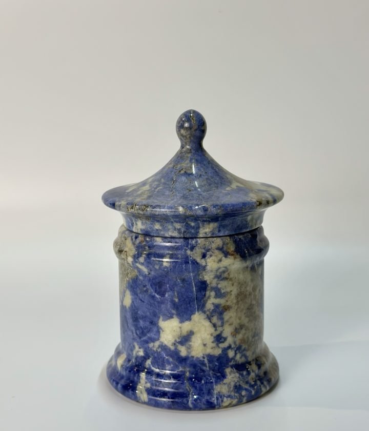 Blue Lidded Jar natural stone wholesale product