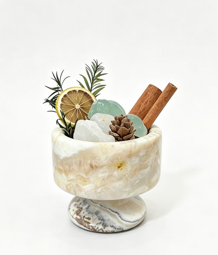Decor Bowl With Botanicals natural stone wholesale product