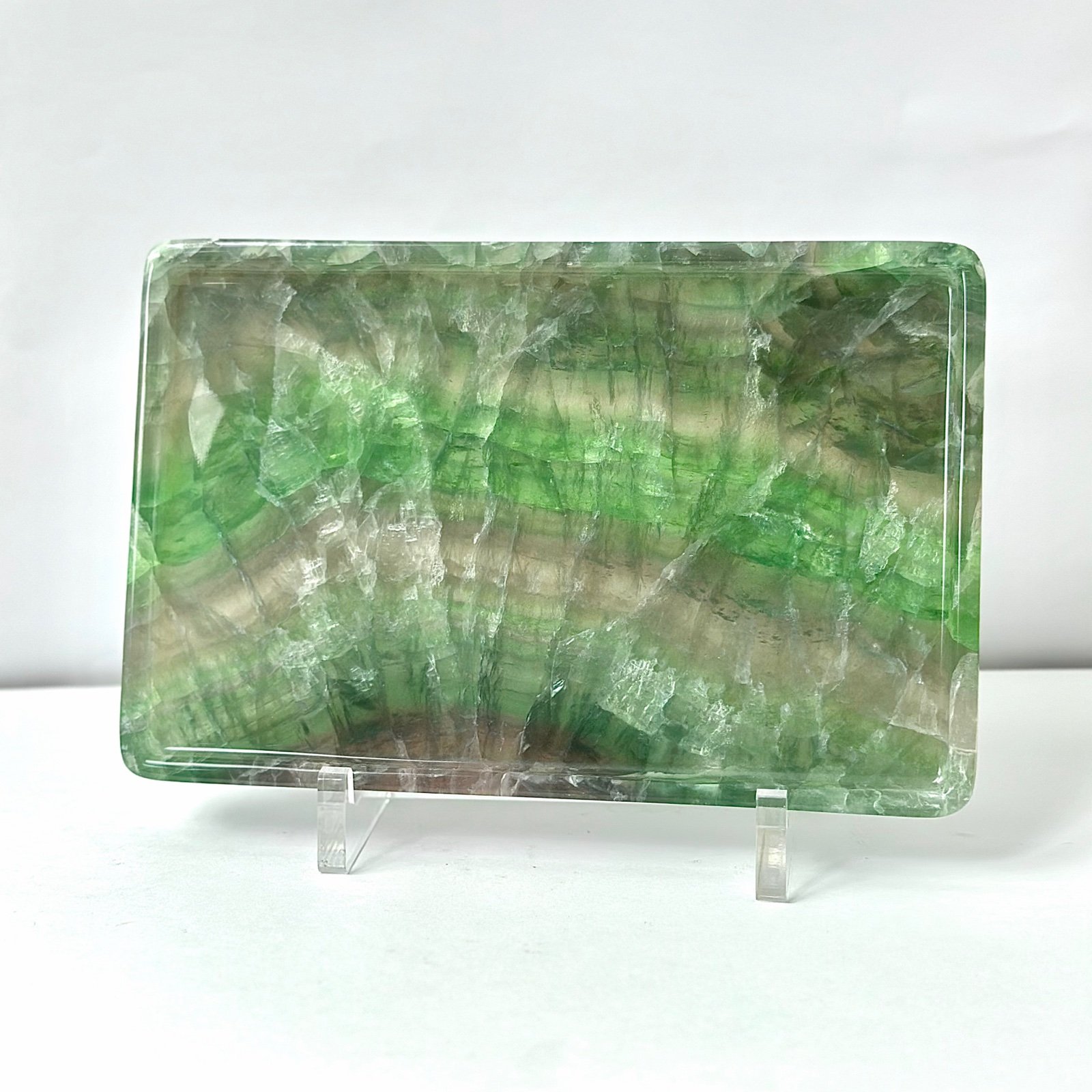 Green Striped Rectangle Plaque natural stone wholesale product
