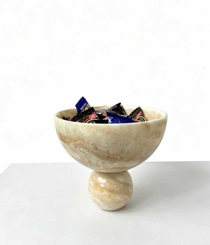Pedestal Bowl With Stones natural stone wholesale product