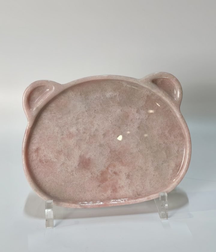Pink Bear Face Plaque natural stone wholesale product