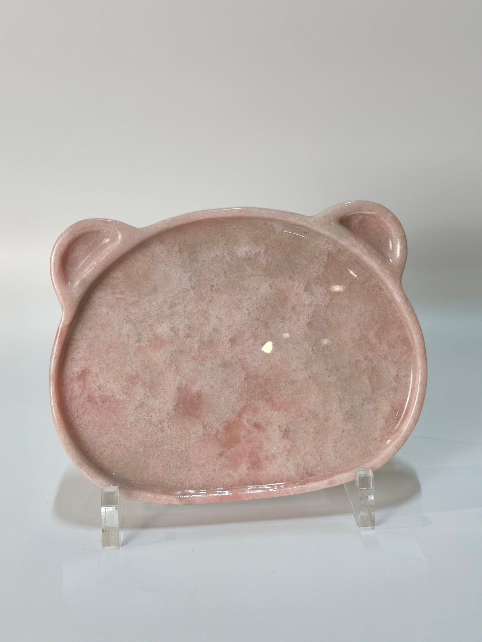 Pink Bear Face Plaque natural stone wholesale product