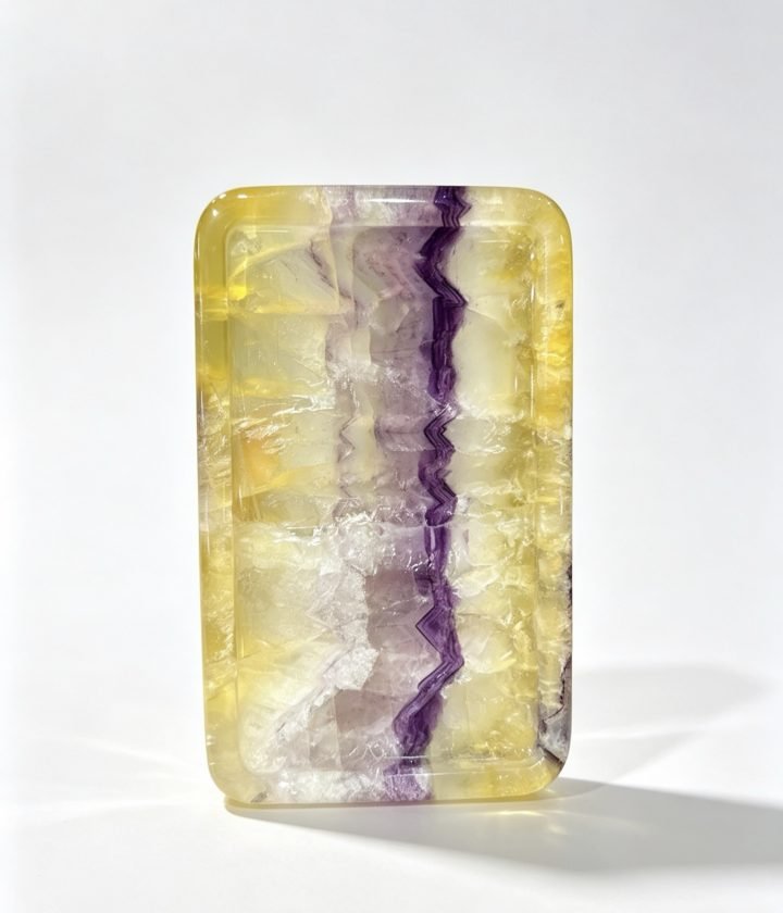 Purple Yellow Rectangular Plaque natural stone wholesale product