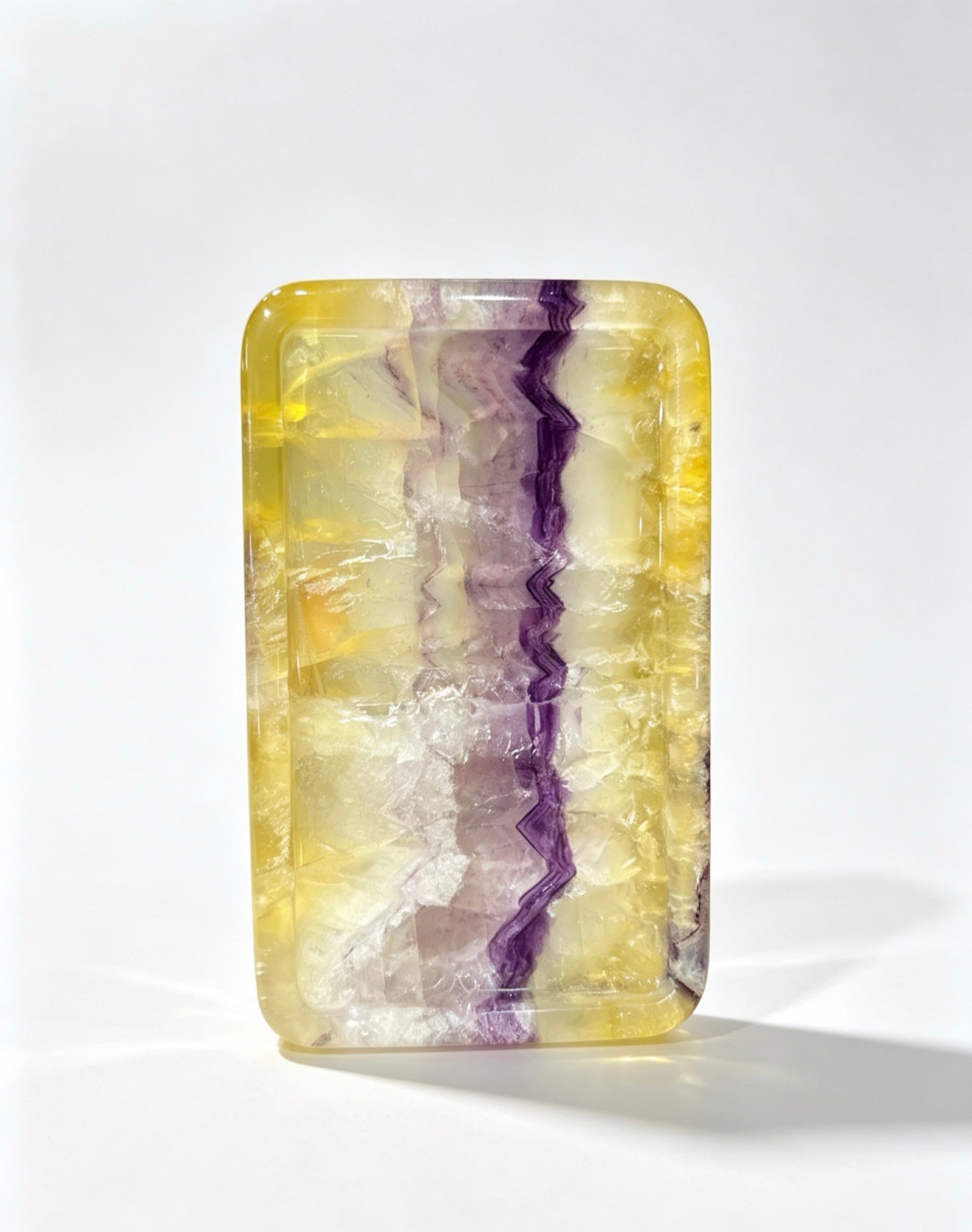 Purple Yellow Rectangular Plaque natural stone wholesale product