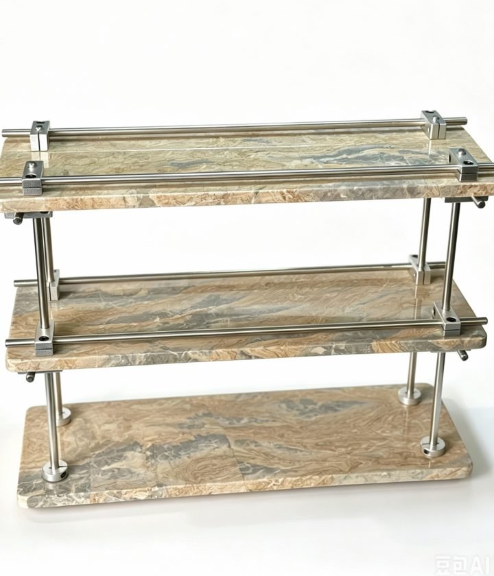 Tan Three Tier Shelf natural stone wholesale product