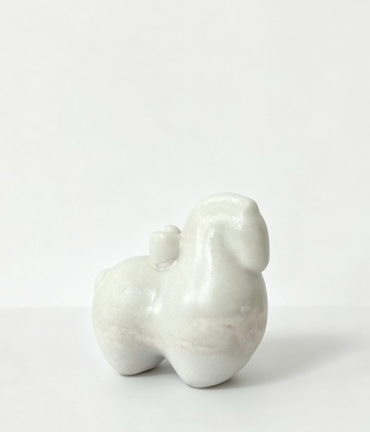 White Abstract Elephant Object natural stone wholesale product