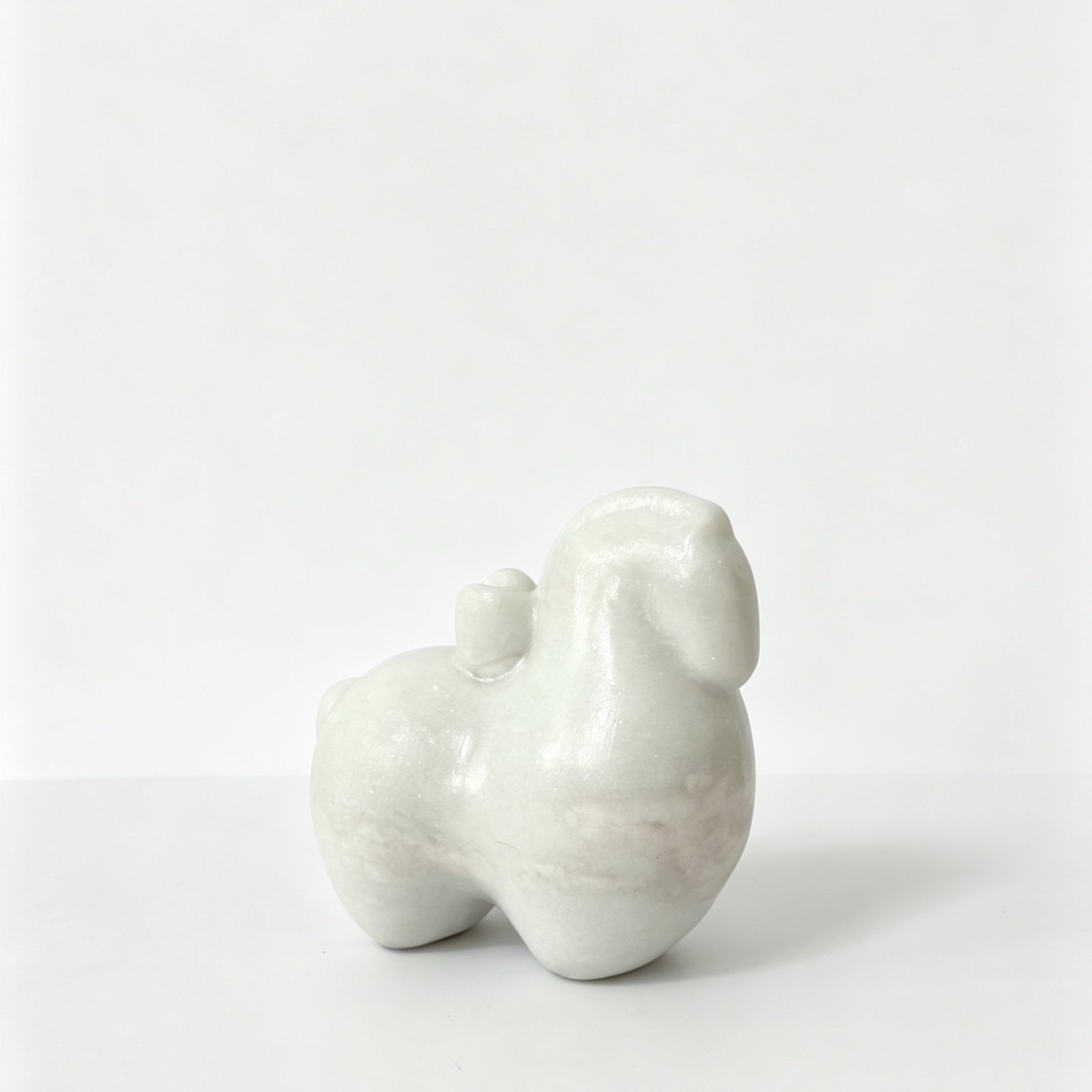 White Abstract Elephant Object natural stone wholesale product
