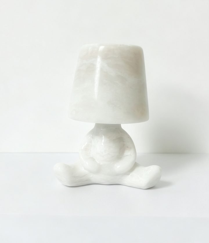 White Stone Table Lamp Standing natural stone wholesale product
