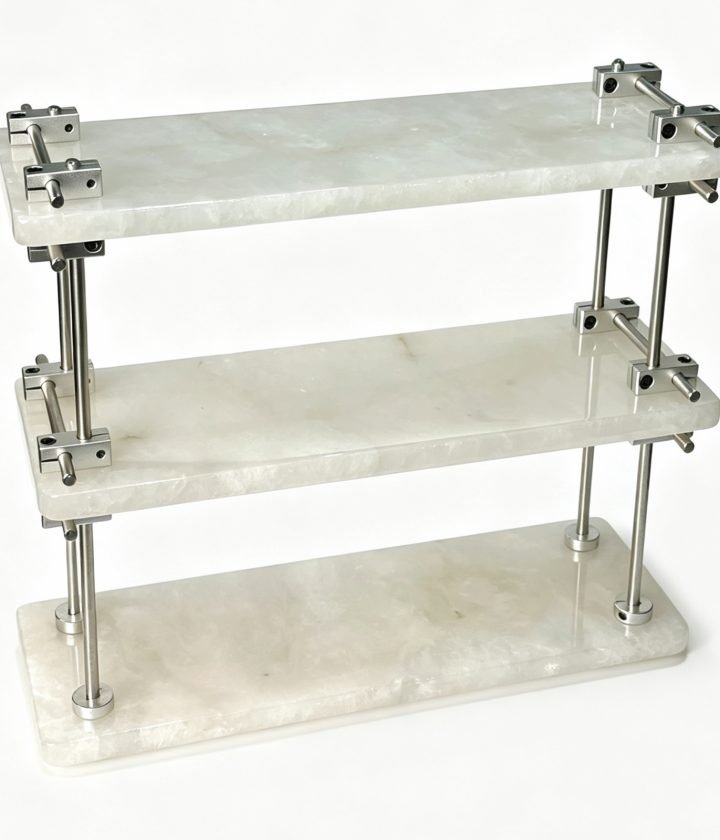 White Two Tier Shelf natural stone wholesale product