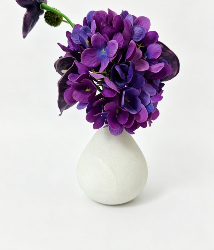 White Vase Purple Flowers natural stone wholesale product