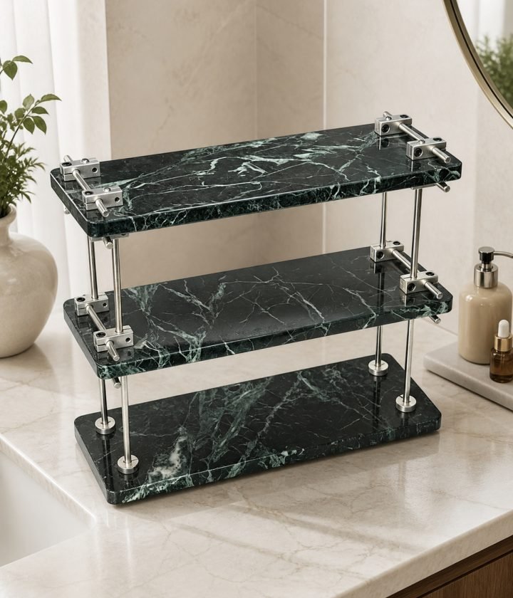 Black Three Tier Shelf product view 2