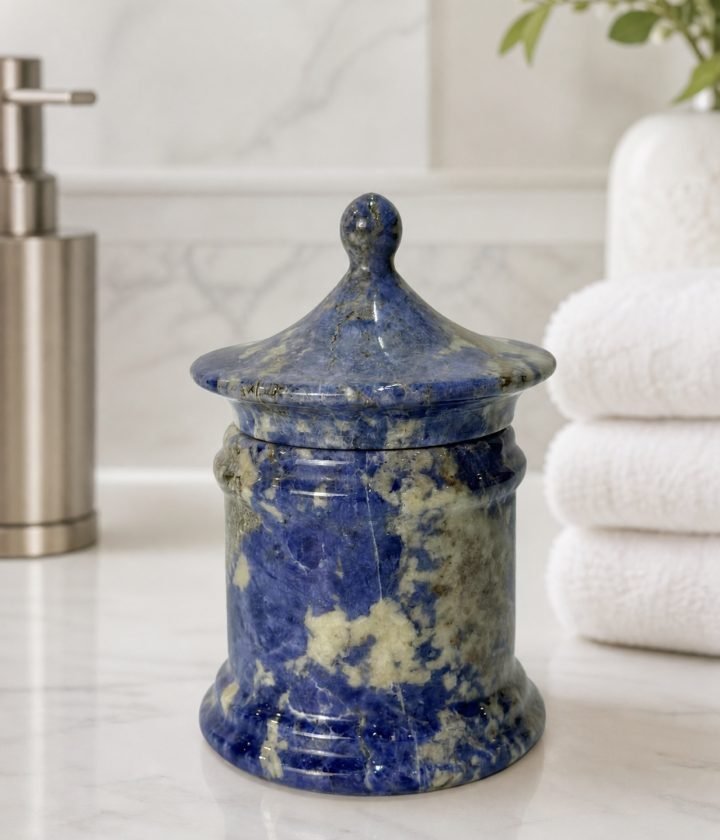 Blue Lidded Jar product view 2