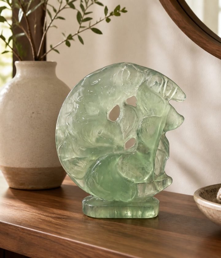 Green Carved Figure Plaque product view 2