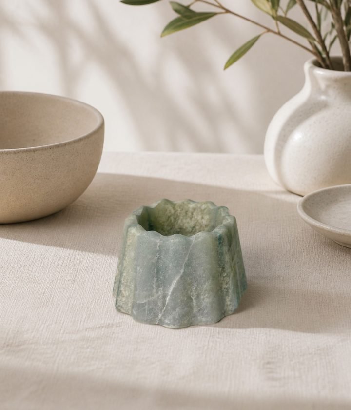 Green Fluted Bowl product view 2