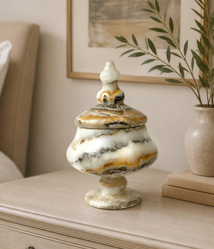 Lidded Pedestal Jar product view 2