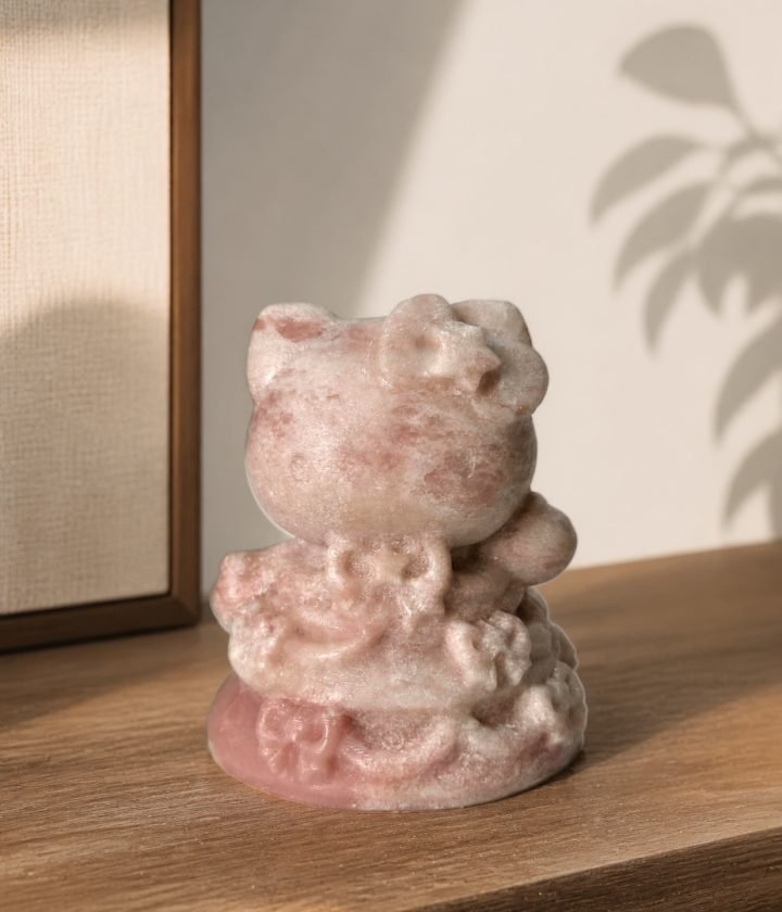 Pink Cat Statue product view 2