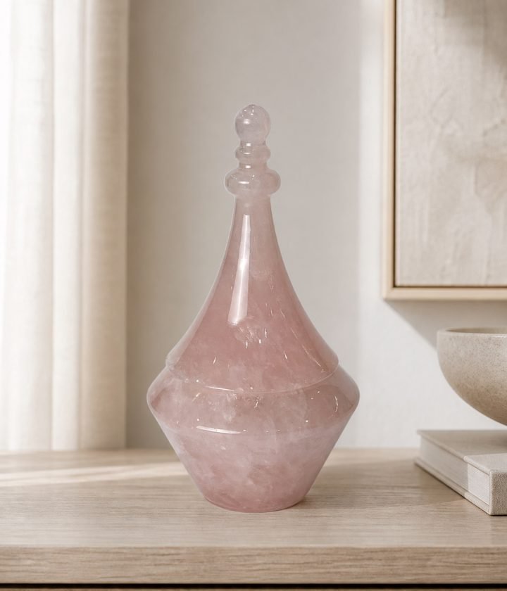 Pink Lidded Vase product view 2