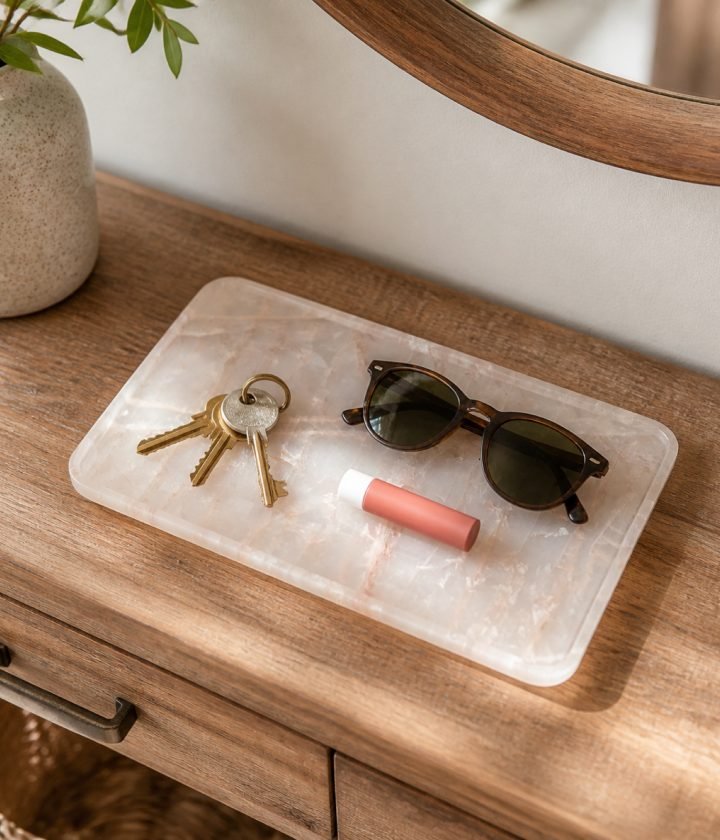 Pink Rectangular Stone Plaque product view 2