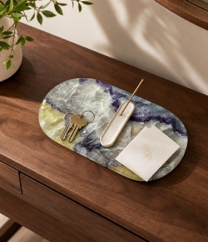 Purple Yellow Oval Plaque product view 2