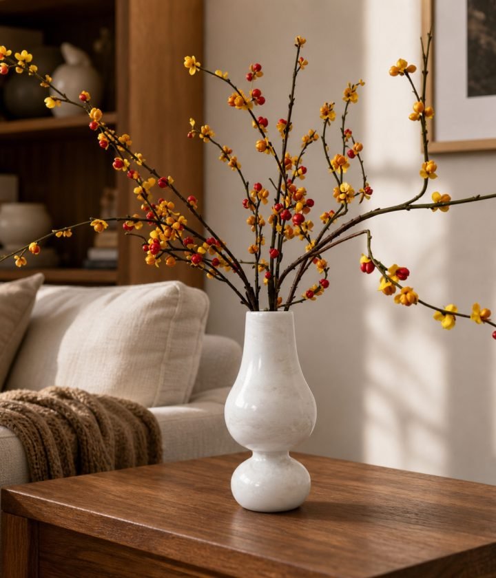 White Vase Branches product view 2