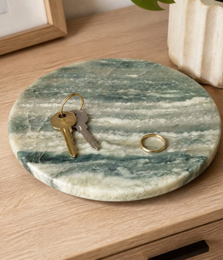 Green Round Stone Display Platter product view 3