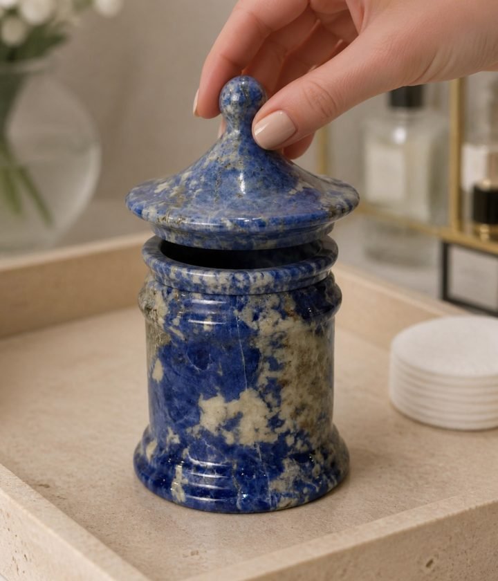Blue Lidded Jar product view 3