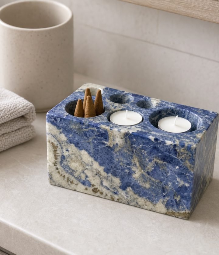 Blue Rectangular Stone Block product view 3