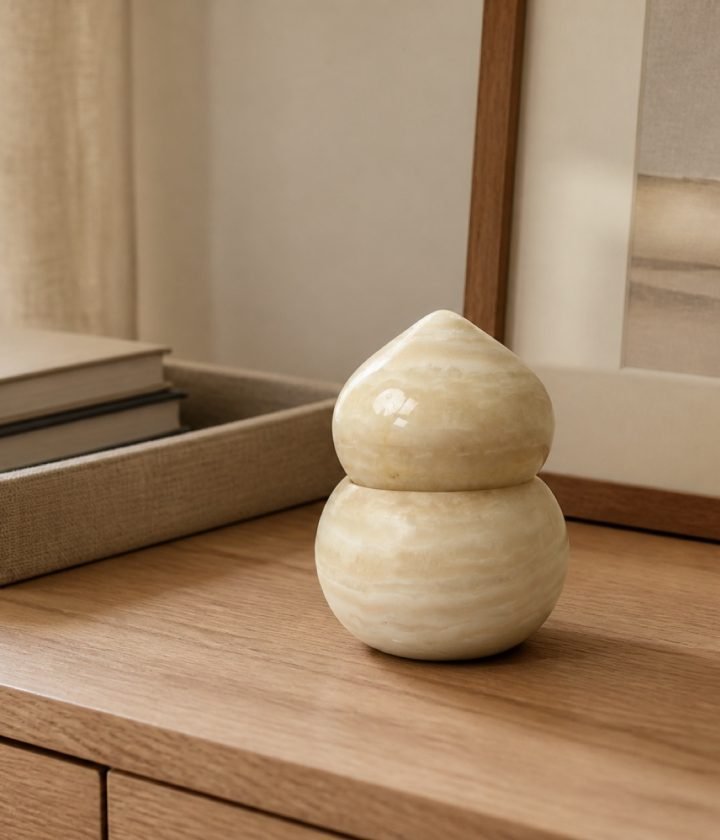 Cream Round Stacked Object product view 3