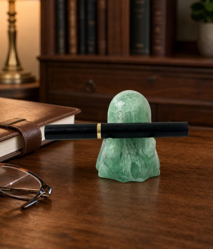 Green Stone Pen Holder product view 3