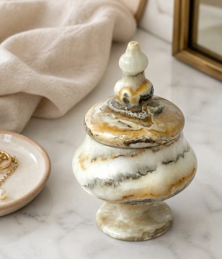 Lidded Pedestal Jar product view 3
