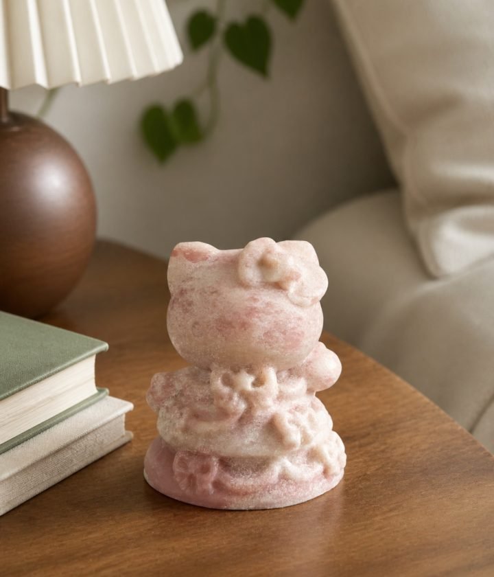 Pink Cat Statue product view 3