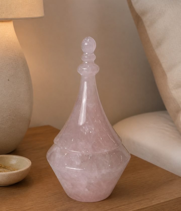 Pink Lidded Vase product view 3