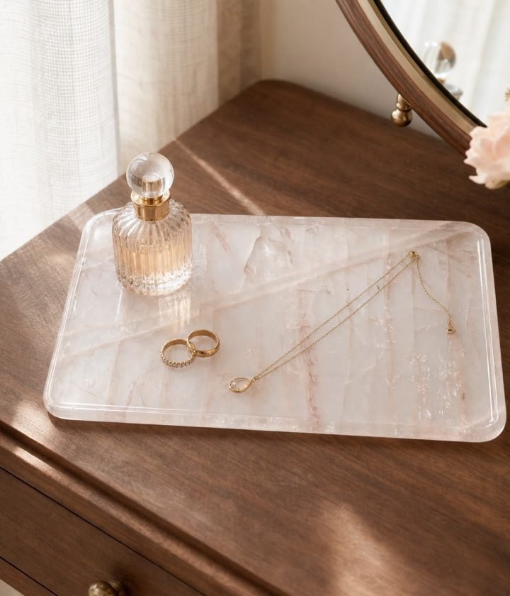 Pink Rectangular Stone Plaque product view 3
