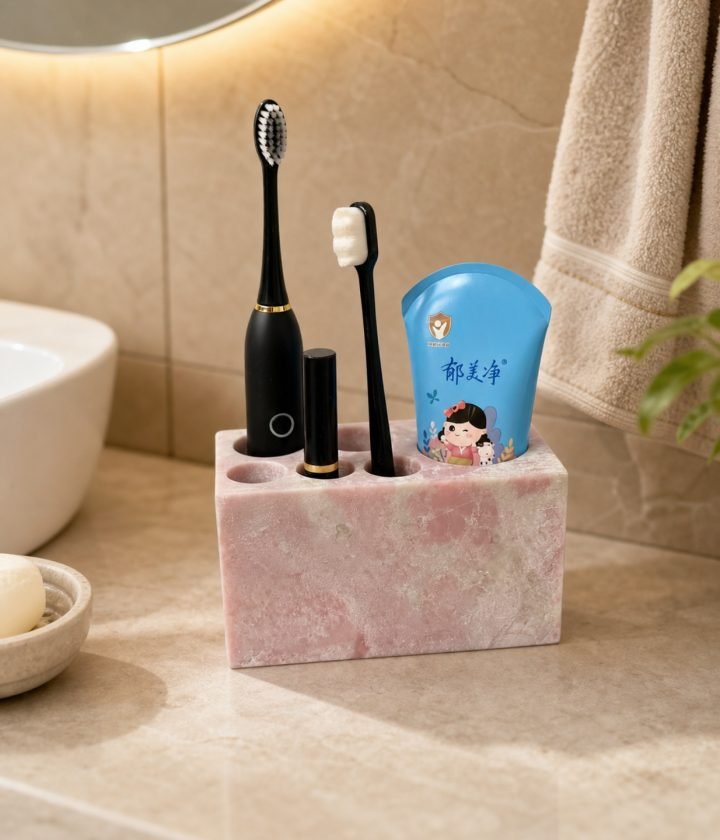Pink Toothbrush Holder Set product view 3