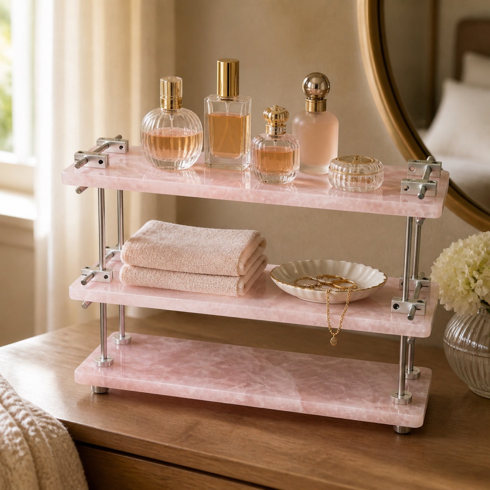 Pink Two Tier Shelf product view 3