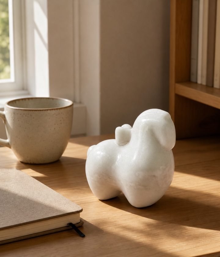 White Abstract Elephant Object product view 3
