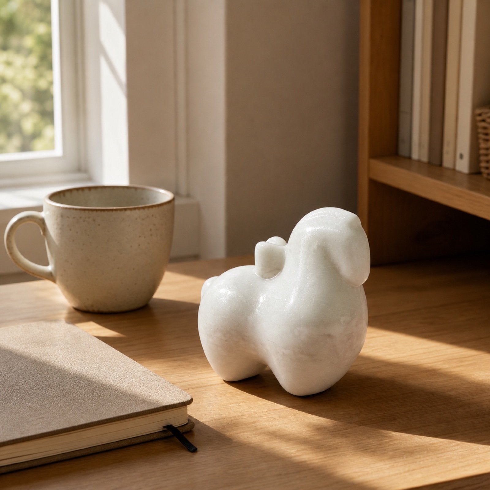 White Abstract Elephant Object product view 3