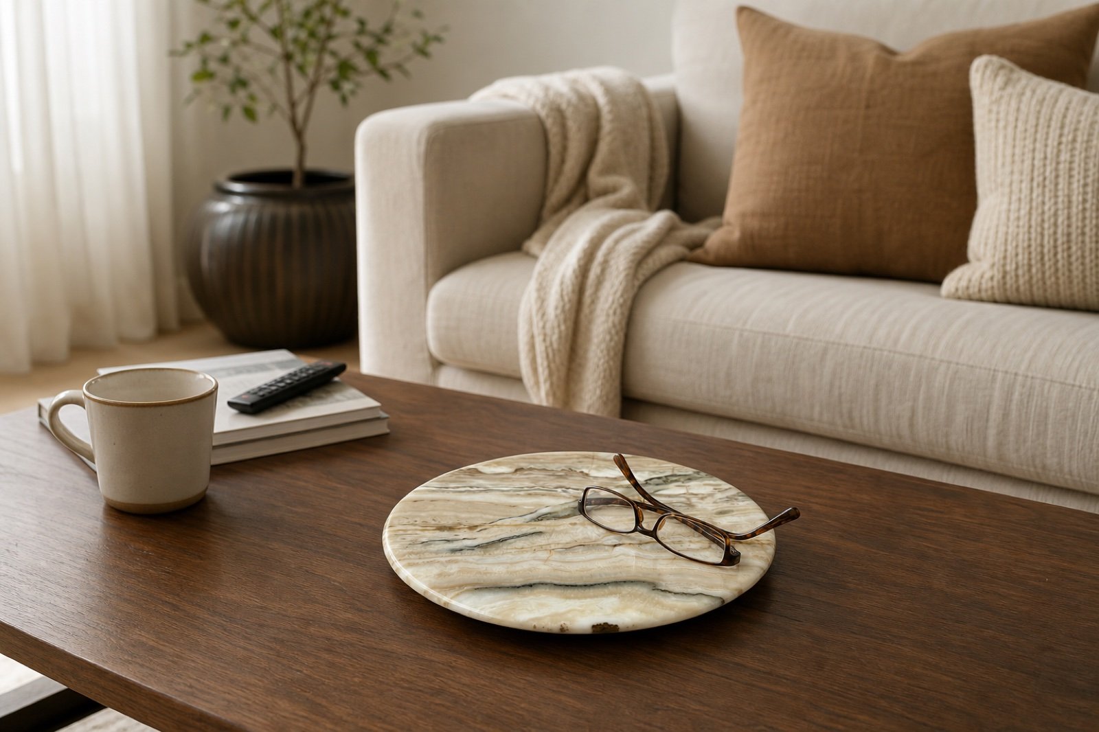 Beige Round Disc product view 4