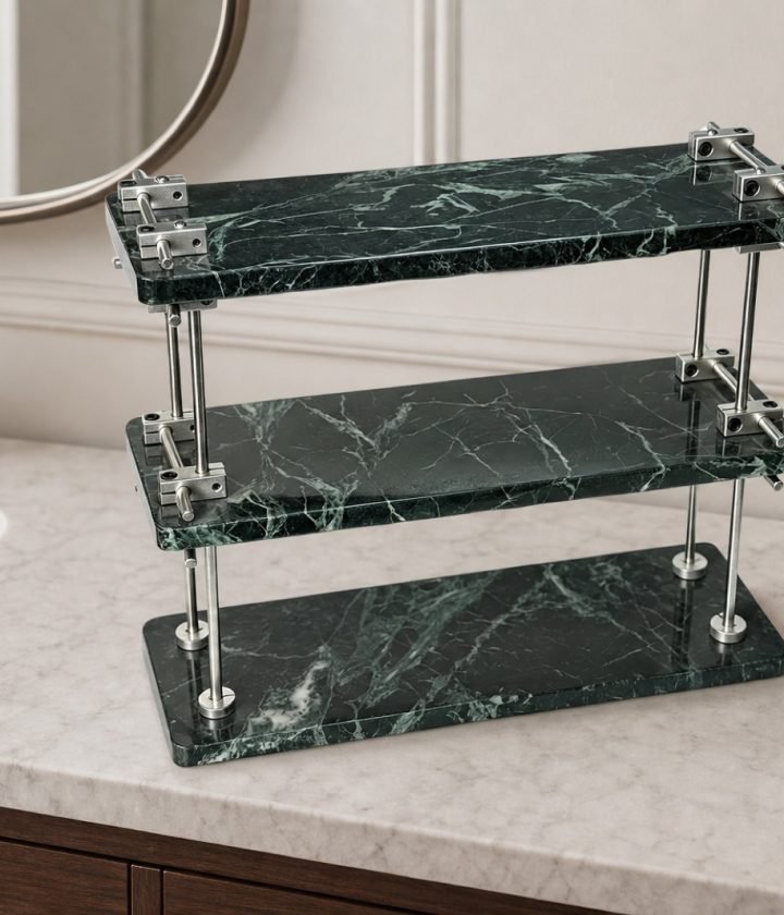Black Three Tier Shelf product view 4