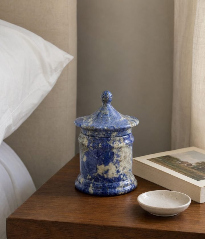 Blue Lidded Jar product view 4