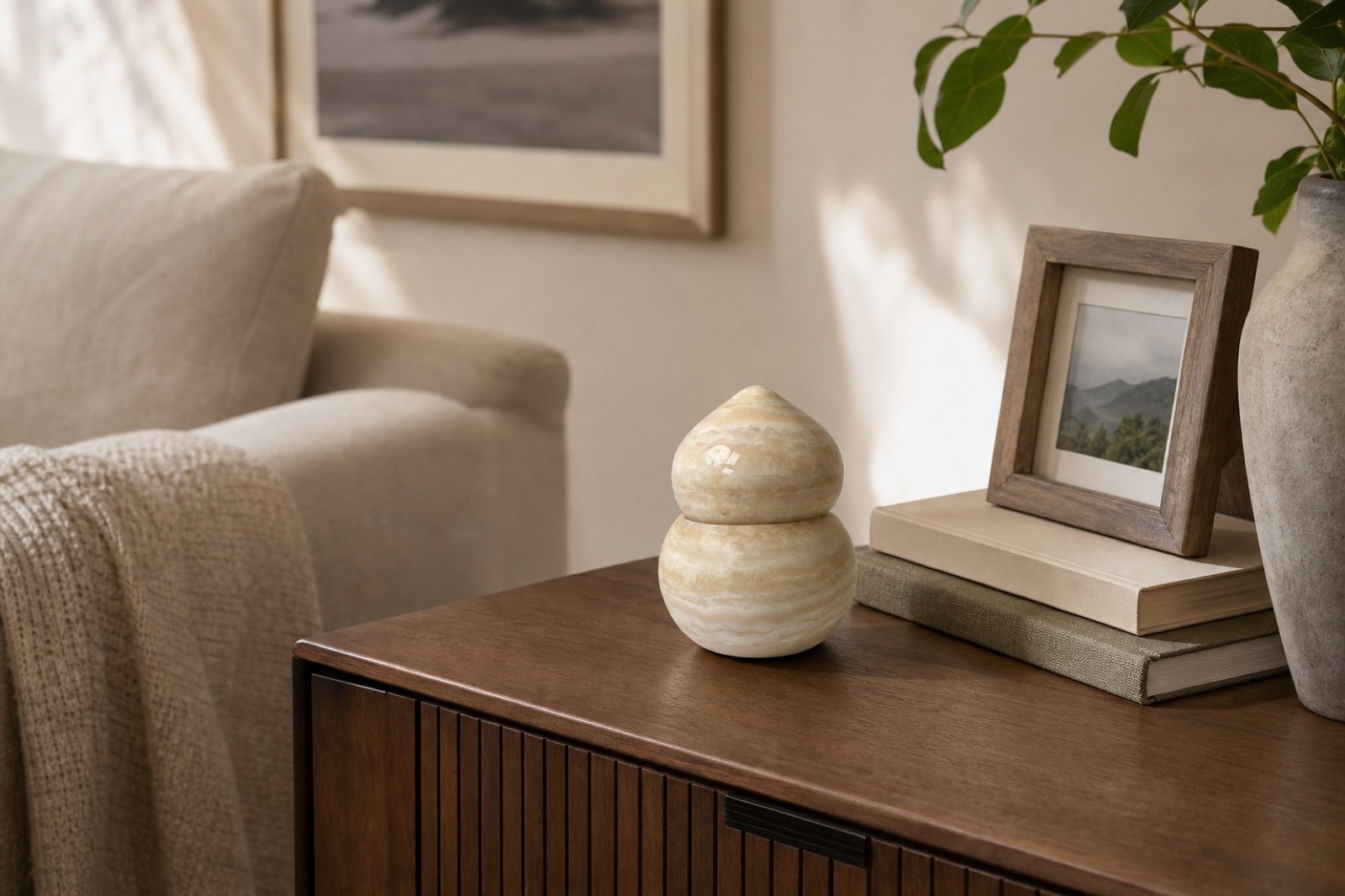 Cream Round Stacked Object product view 4