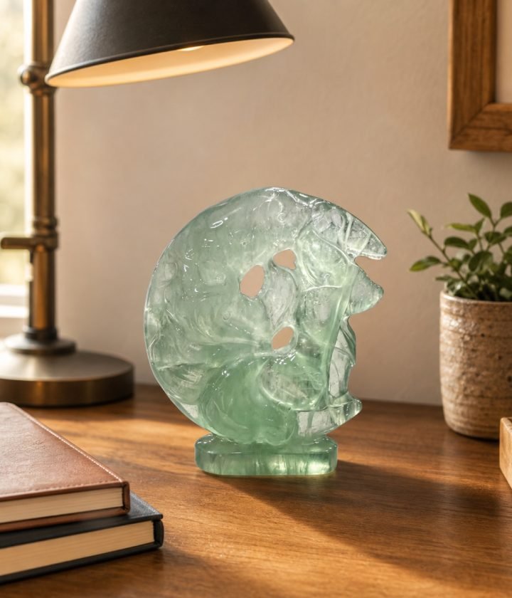 Green Carved Figure Plaque product view 4