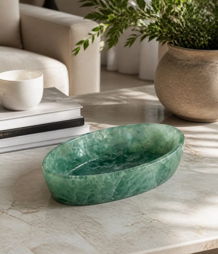 Green Oval Bowl product view 4