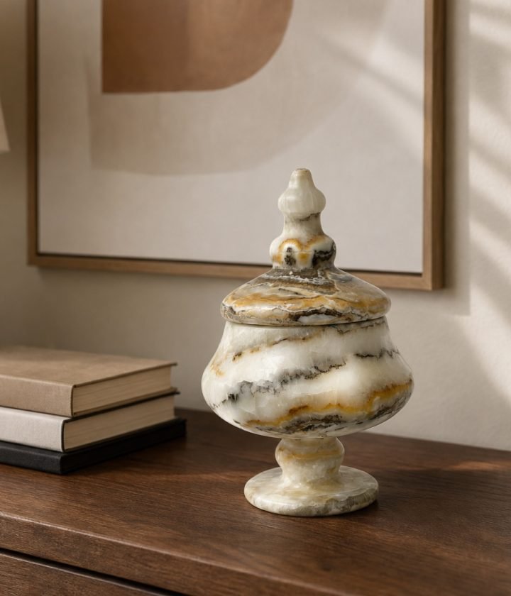 Lidded Pedestal Jar product view 4