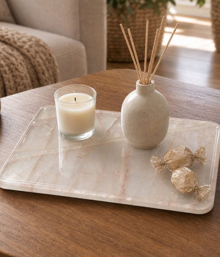 Pink Rectangular Stone Plaque product view 4