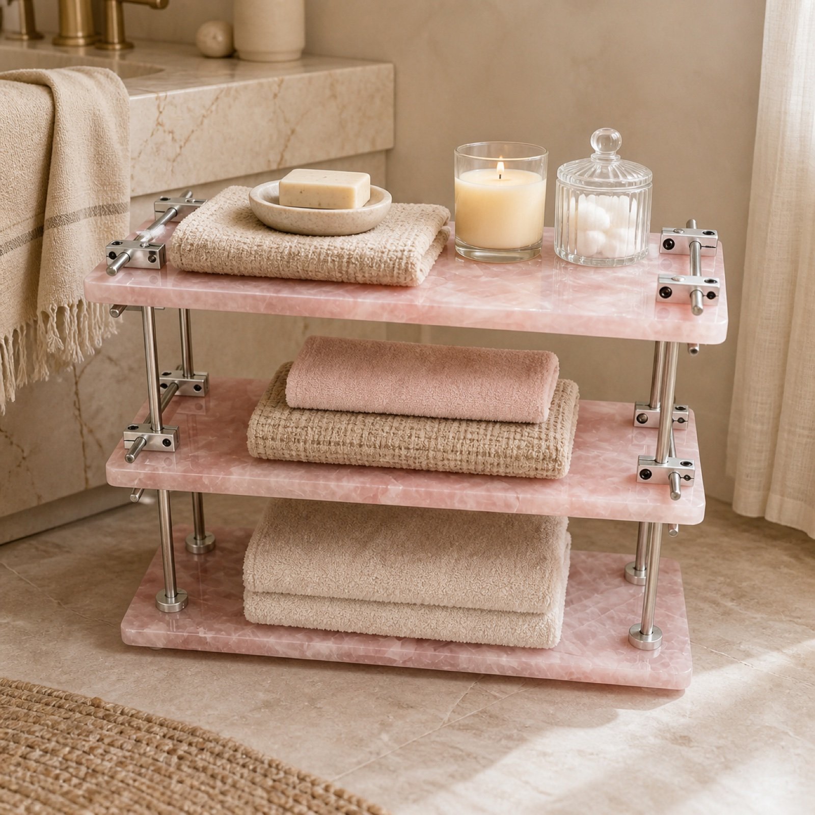 Pink Two Tier Shelf product view 4